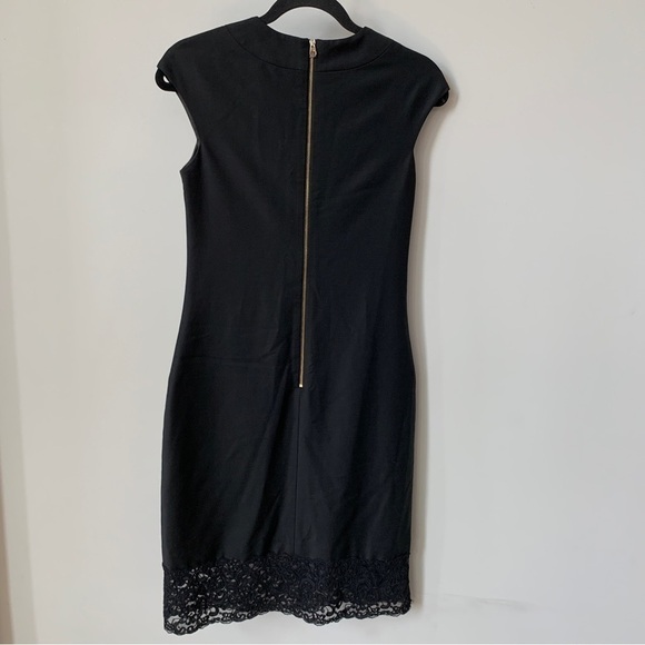 Ted Baker Black Cap Sleeve Wool blend Dress Size 0 - Picture 10 of 11